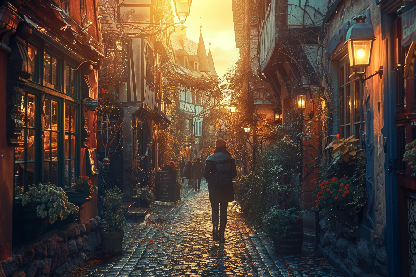 Vue pittoresque d'un charmant quartier à Troyes où habiter, évoquant la magie et le charme de la vie locale.