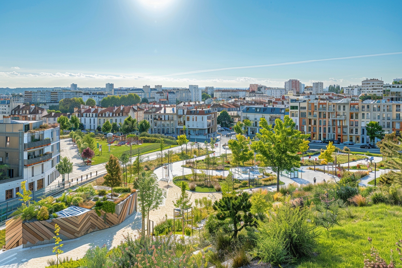 Alt texte: Vue panoramique de la ville de Troyes indiquant le potentiel d'investissement immobilier dans le Grand Est avec des bâtiments modernes et historiques côtoyant des zones de croissance et d'innovation.
